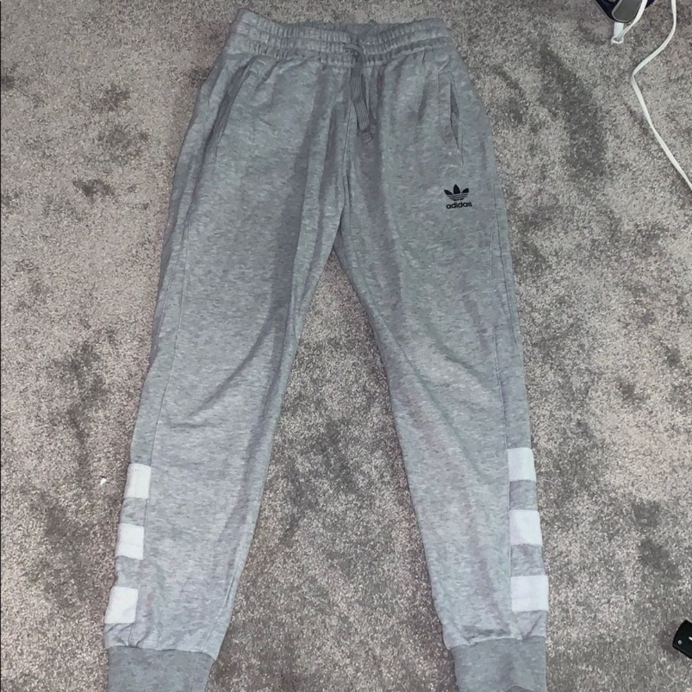 MENS GRAY ADIDAS SWEAT JOGGERS